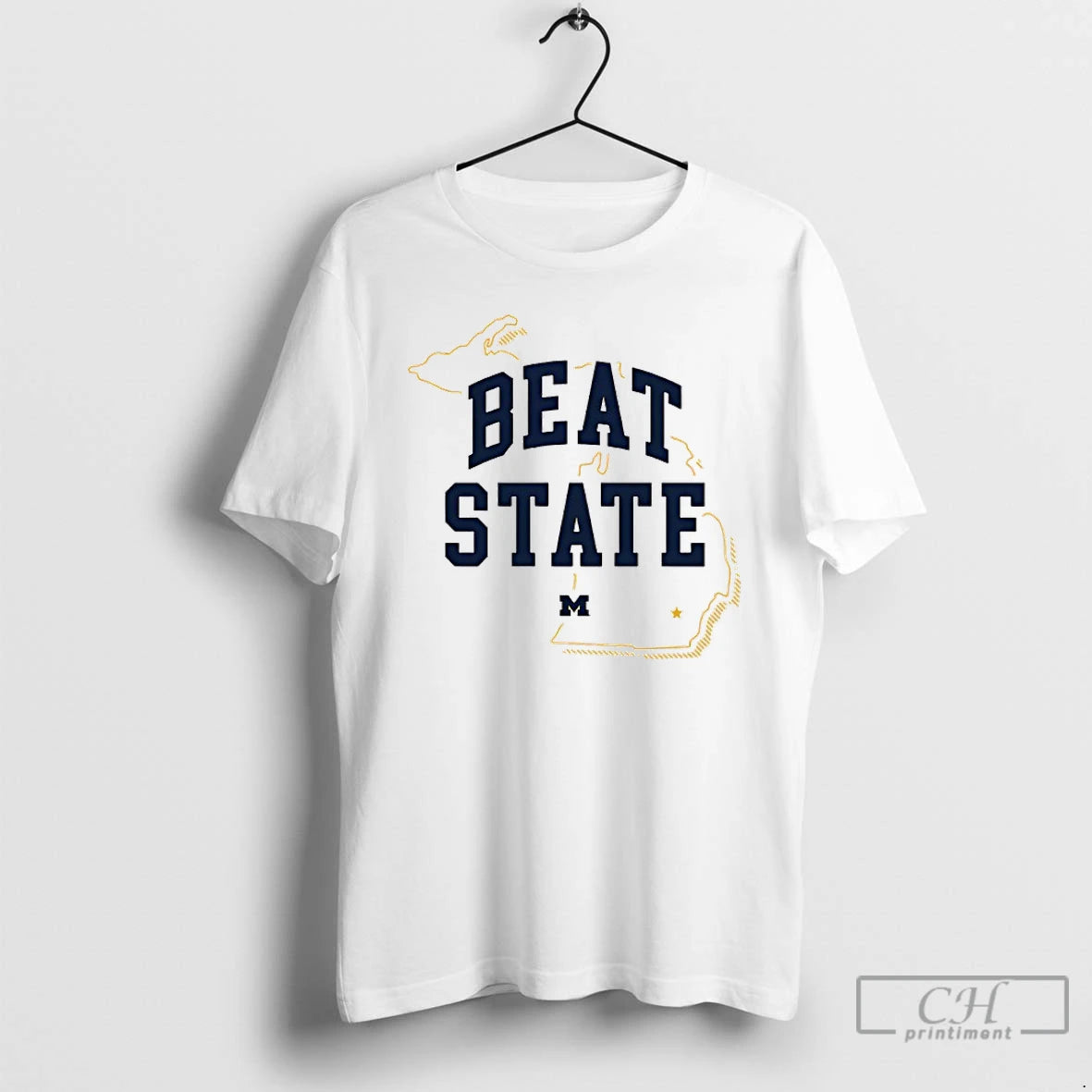 Classic Michigan Wolverines Paul Bunyan Rivalry Beat State Map T Shirts Hoodie, Sweatshirt | InkRitualCo.com