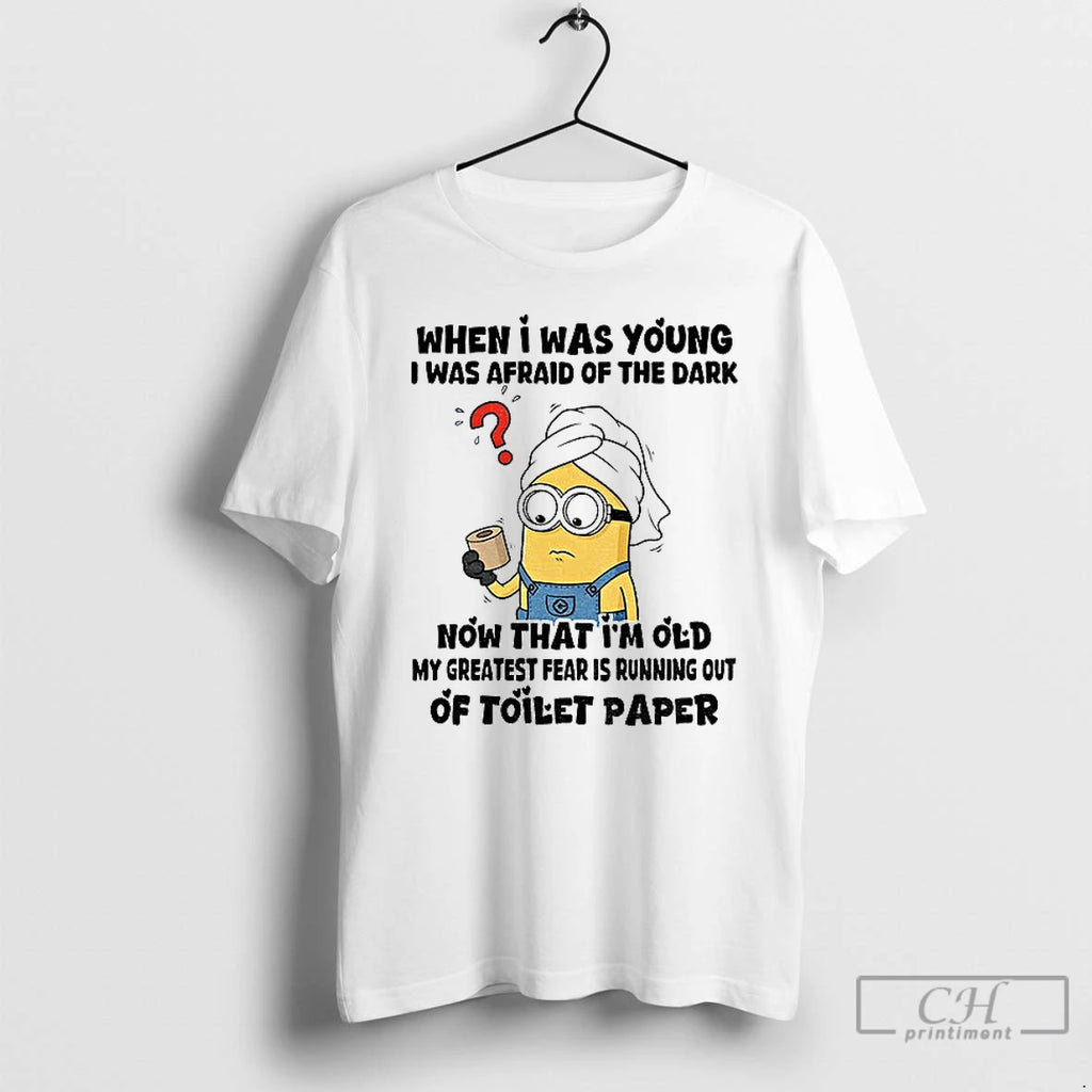 Classic Minion When I Was Young I Was Afraid Of The Dark Now That Im T-Shirts, Hoodie, Sweatshirt | InkRitualCo.com
