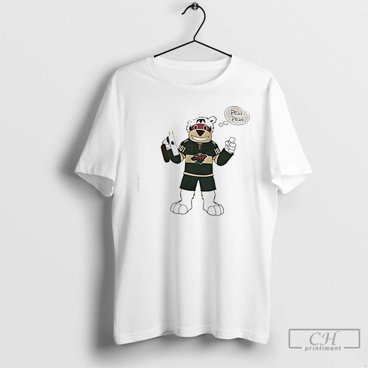 Classic Minnesota Wild Nordy Mascot Pew Pew T-Shirts, Hoodie, Sweatshirt | InkRitualCo.com