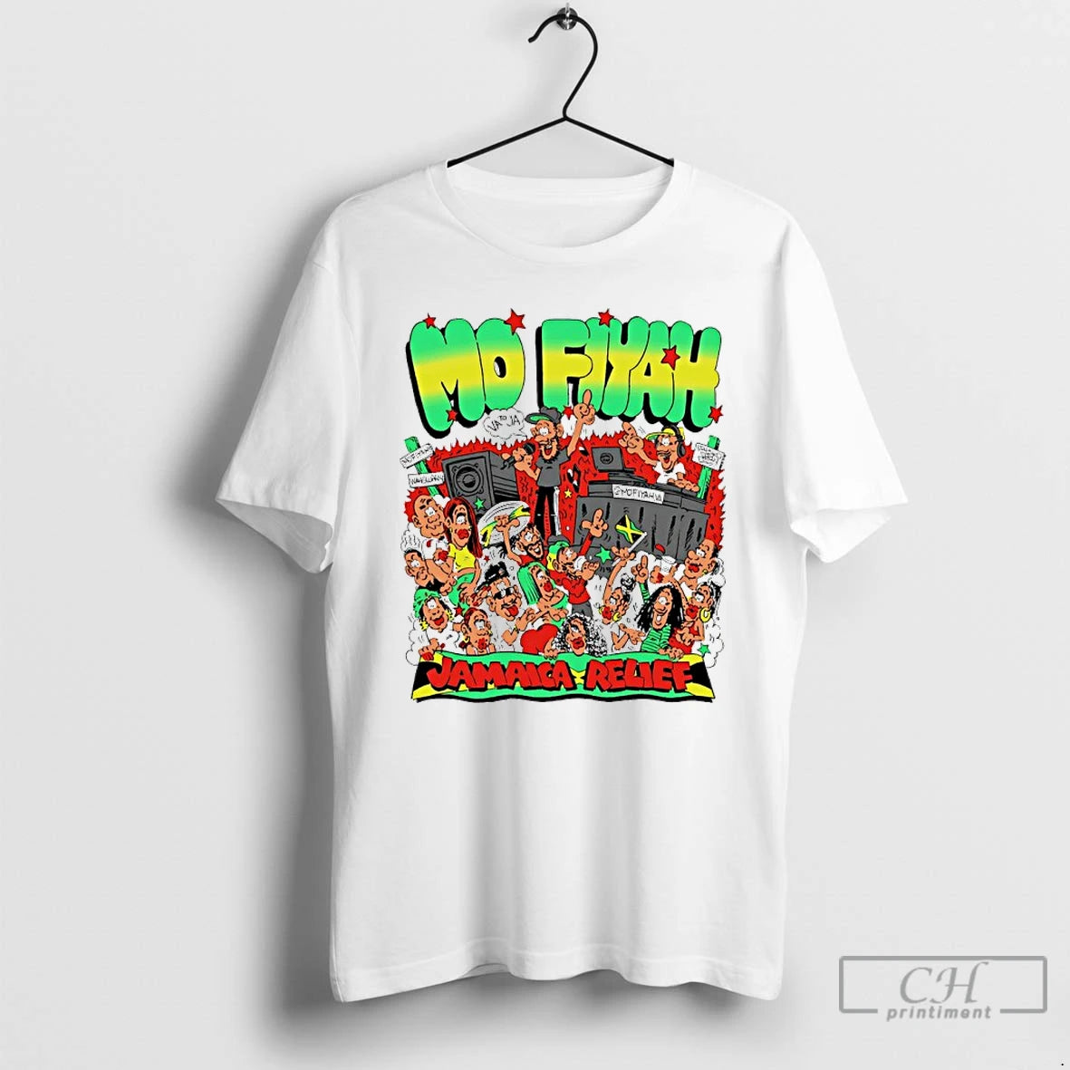 Classic Mo Fiyah Support Jamaica Relief Caricature T-Shirts, Hoodie, Sweatshirt | InkRitualCo.com