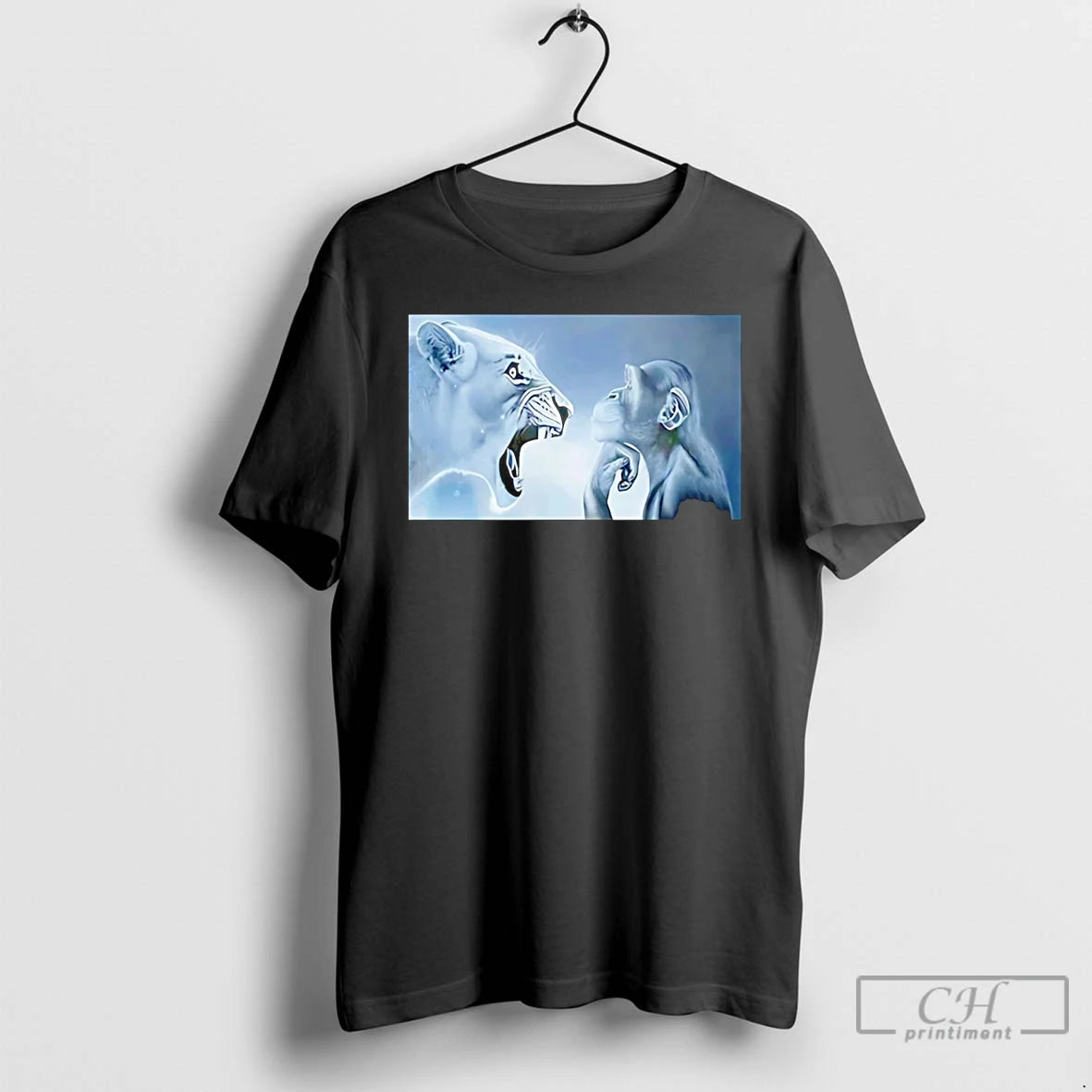 Classic Monkey And Lion Stare Meme T-Shirts, Hoodie, Sweatshirt | InkRitualCo.com
