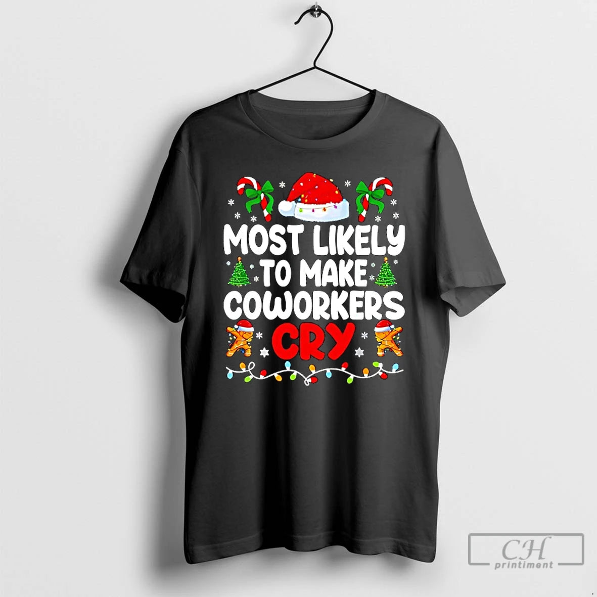 Classic Most Likely To Make Coworker Cry Matching Office Xmas T-Shirts, Hoodie, Sweatshirt | InkRitualCo.com