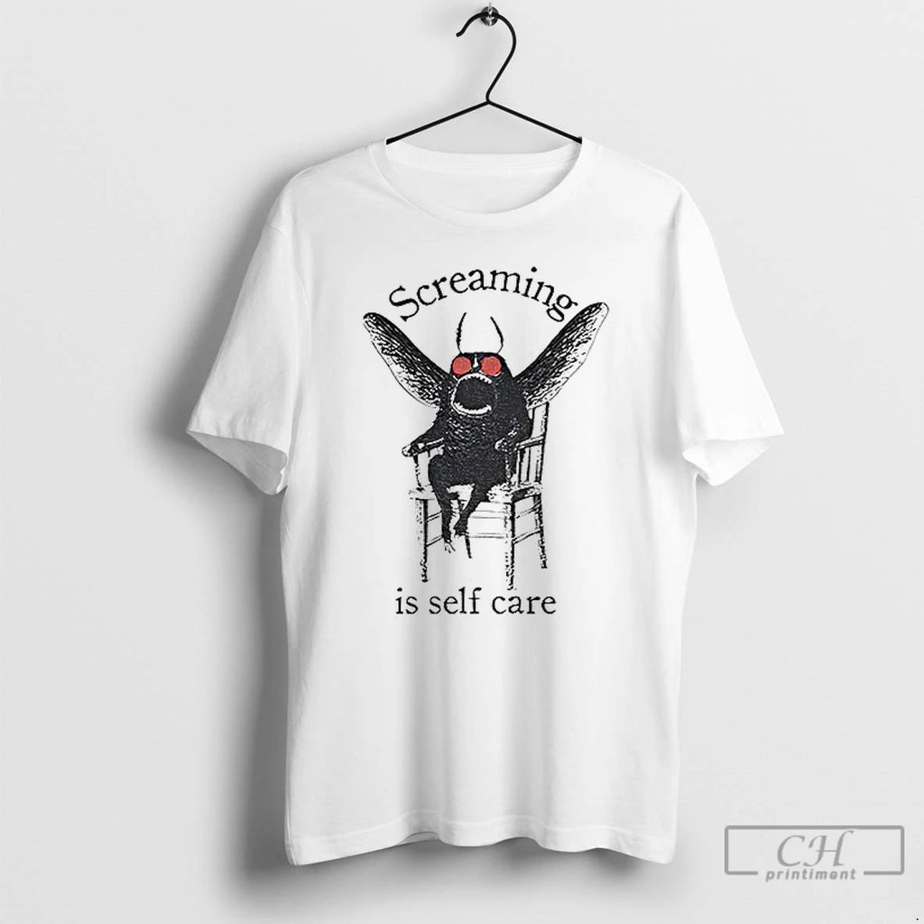 Classic Mothman Shenanigan Screaming Is Self Care T-Shirts, Hoodie, Sweatshirt | InkRitualCo.com