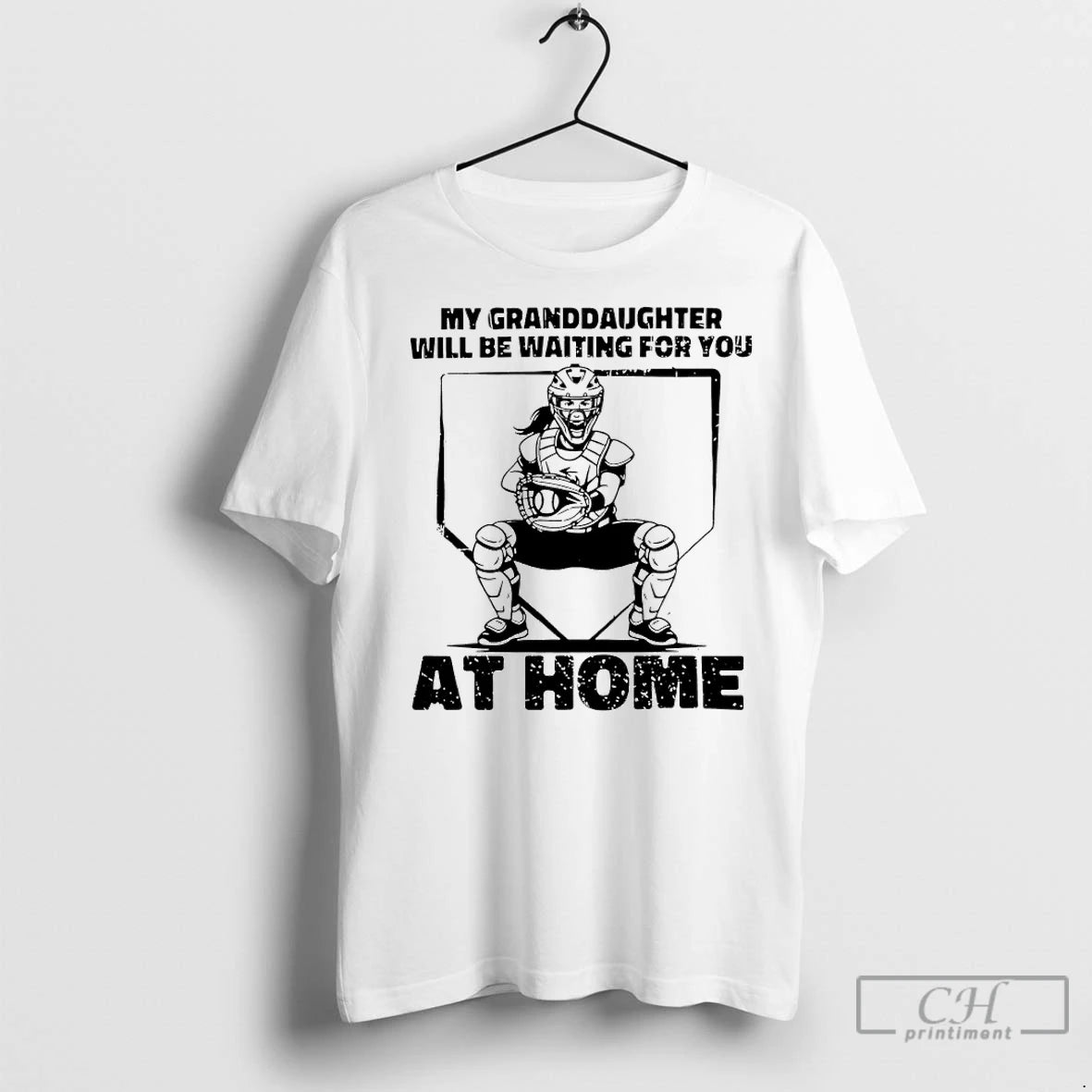 Classic My Granddaughter Will Be Waiting For You At Home Softball T-Shirts, Hoodie, Sweatshirt | InkRitualCo.com