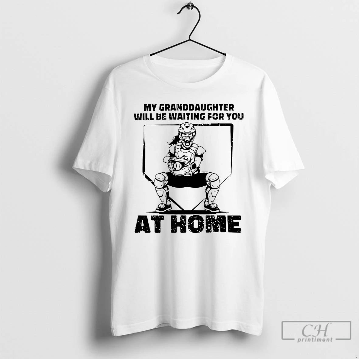 Classic My Granddaughter Will Be Waiting For You At Home Softball T Shirts Hoodie, Sweatshirt | InkRitualCo.com
