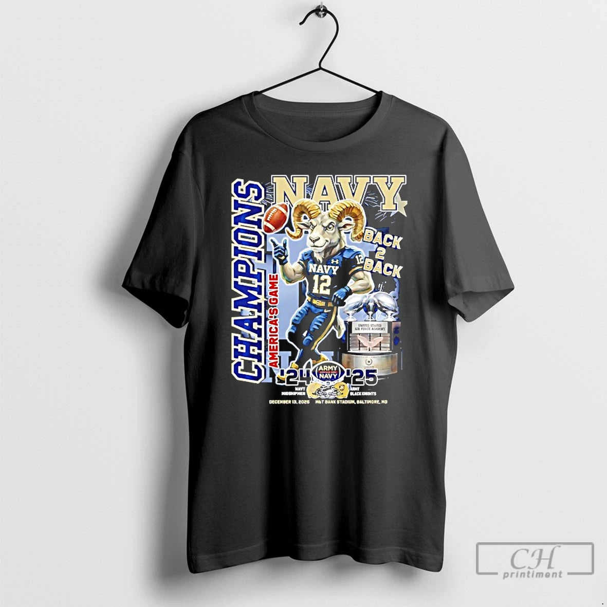 Classic Navy Midshipmen Back 2 Back 24 25 Americas Game Champions Mascot T Shirts Sweater Hoodie, Sweatshirt