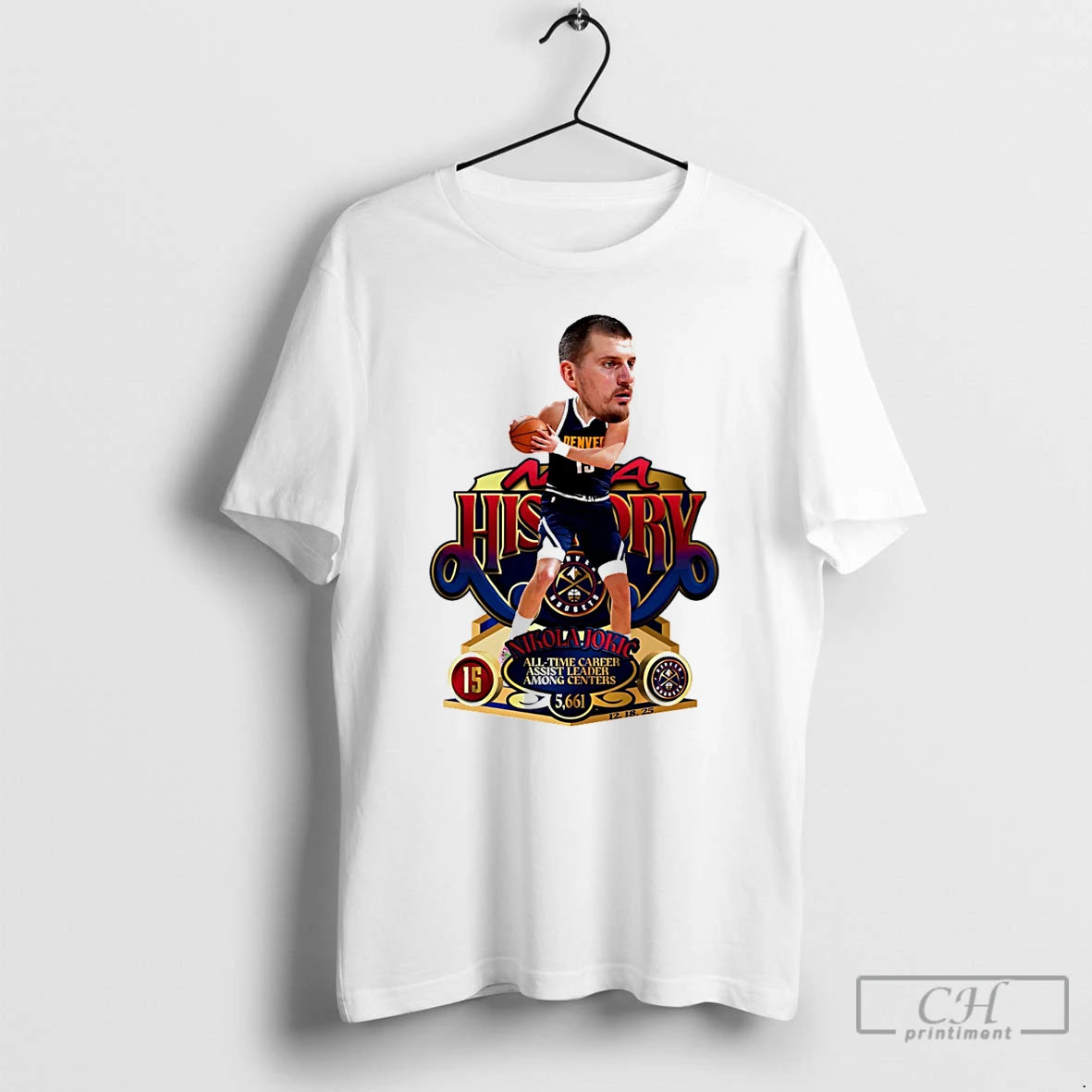 Classic Nikola Jokic Denver Nuggets Nba History All Time Career Assist Leader Among Centers T-Shirts, Hoodie, Sweatshirt