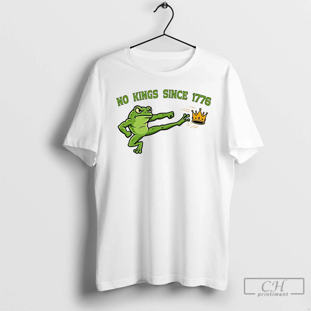 Classic No Kings Since 1776 Frog Kick T Shirts Hoodie, Sweatshirt | InkRitualCo.com