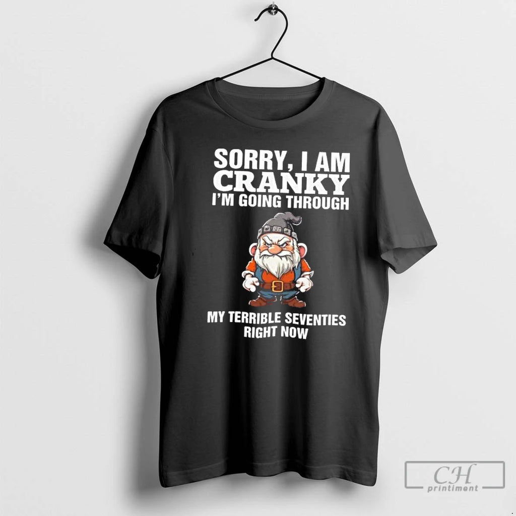 Classic Old Gnome Terrible Seventies Sorry I Am Cranky Im Going Through My Terrible Seventies T-Shirts, Hoodie, Sweatshirt