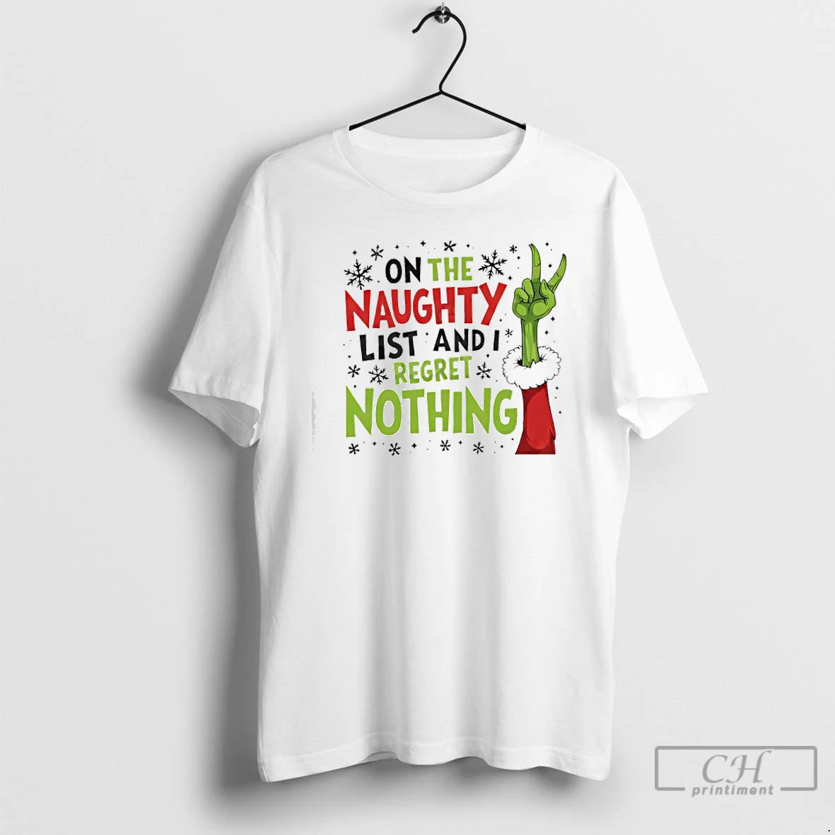 Classic On The Naughty List And I Regret Nothing Grinch Christmas T-Shirts, Hoodie, Sweatshirt | InkRitualCo.com