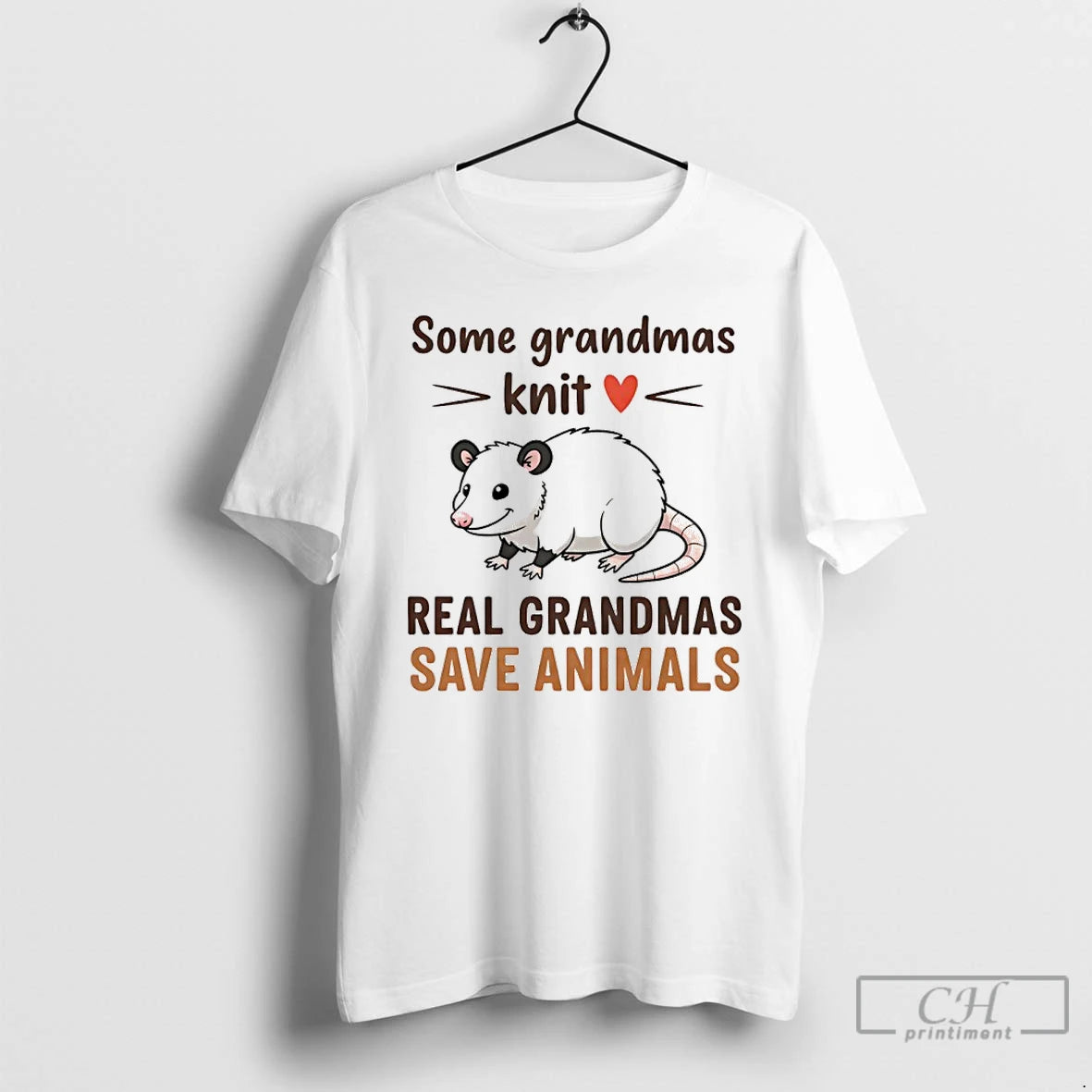 Classic Opossum Some Grandmas Knit Real Grandmas Save Animals T-Shirts, Hoodie, Sweatshirt | InkRitualCo.com