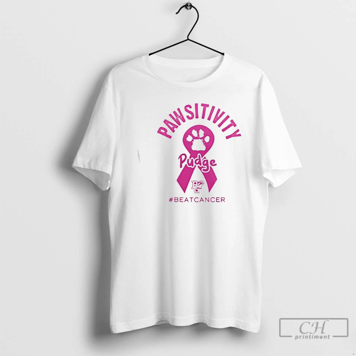 Classic Pawsitivity Bgsu Pudge The Cat Beat Cancer 2 Sided T Shirts Hoodie, Sweatshirt | InkRitualCo.com