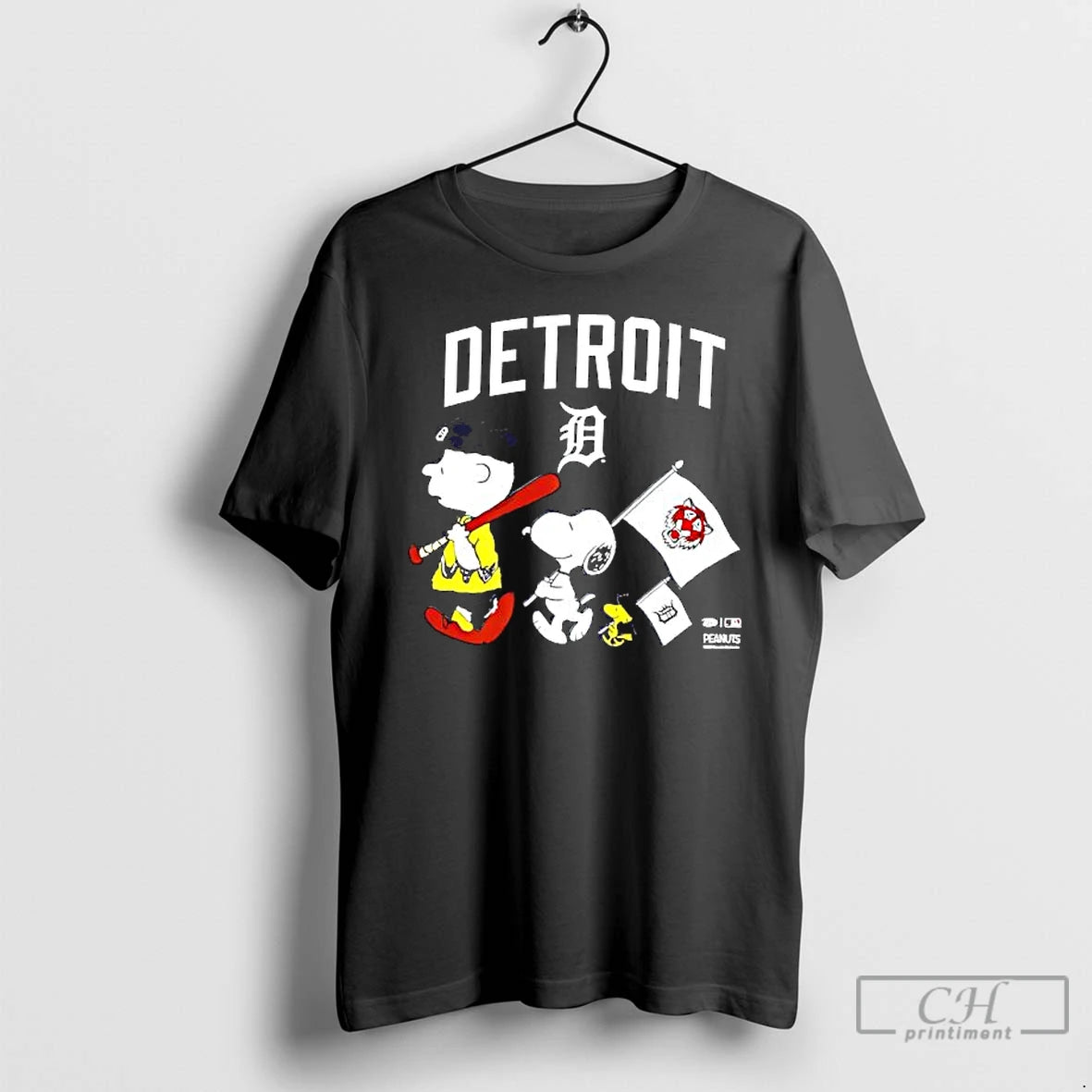 Classic Peanuts Chracters Flag With Detroit Tigers T-Shirts, Hoodie, Sweatshirt | InkRitualCo.com