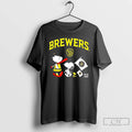 Classic Peanuts Chracters Flag With Milwaukee Brewers T-Shirts, Hoodie, Sweatshirt | InkRitualCo.com