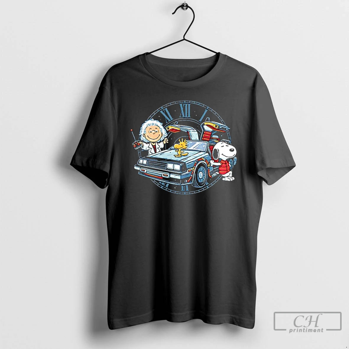 Classic Peanuts Characters Back To The Future Time Travel Buddies Graphic T-Shirts, Hoodie, Sweatshirt | InkRitualCo.com
