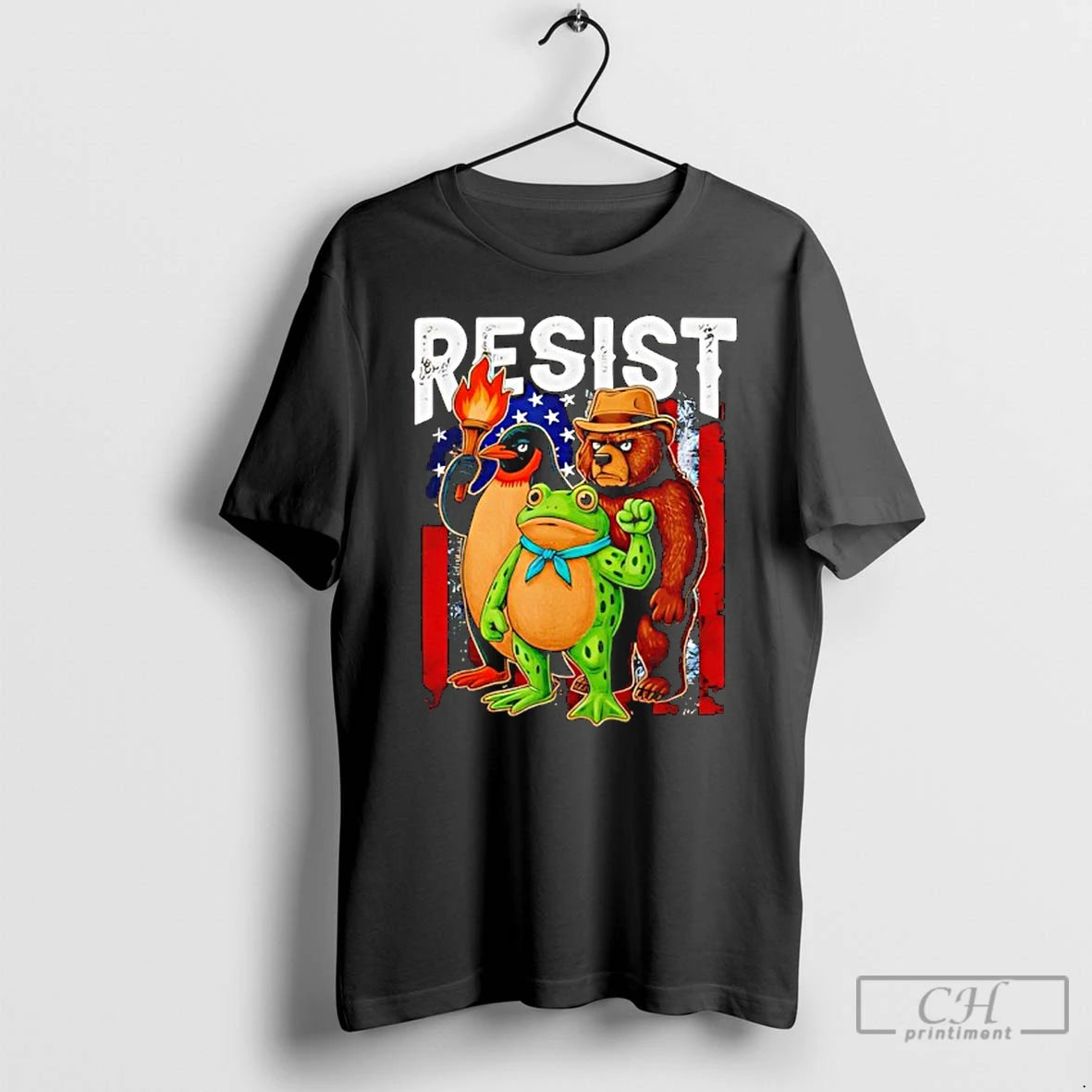Classic Penguin Frog Bear Resist Protest Against Tariffs T Shirts Hoodie, Sweatshirt | InkRitualCo.com