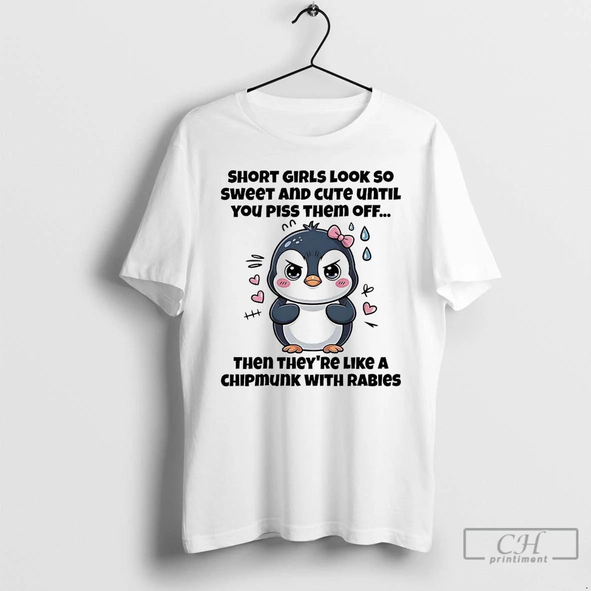 Classic Penguin Short Girls Look So Sweet And Cute Until You Piss Them Off T-Shirts, Hoodie, Sweatshirt | InkRitualCo.com
