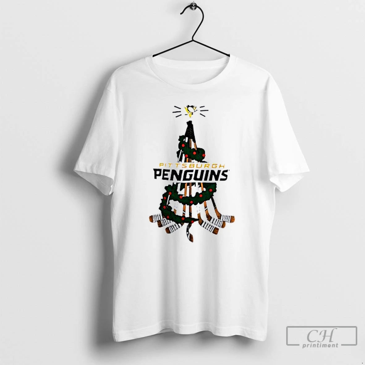Classic Pittsburgh Penguins Stickman Hockey Holiday Tree Christmas T-Shirts, Hoodie, Sweatshirt | InkRitualCo.com