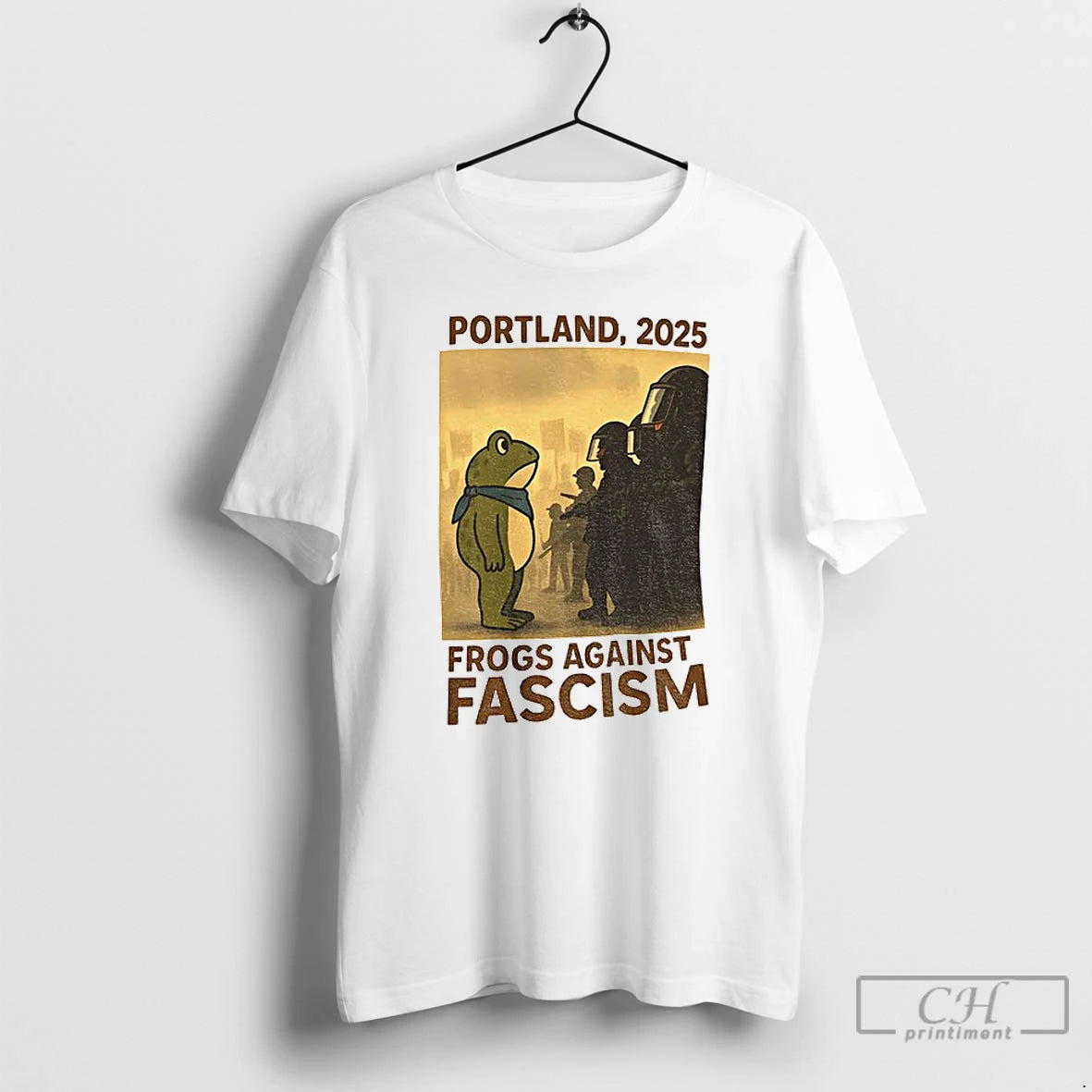 Classic Portland Frog 2025 Protest Against Fascism Ice T Shirts Hoodie, Sweatshirt | InkRitualCo.com