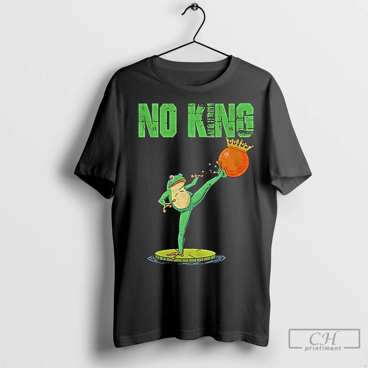 Classic Portland Frog Kick Out Orange Protest No Kings T-Shirts, Hoodie, Sweatshirt | InkRitualCo.com