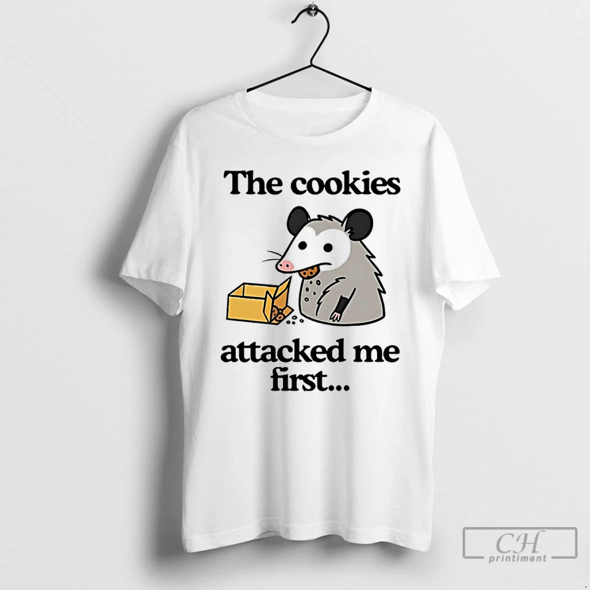 Classic Possum The Cookies Attacked Me First Funny T-Shirts, Hoodie, Sweatshirt | InkRitualCo.com