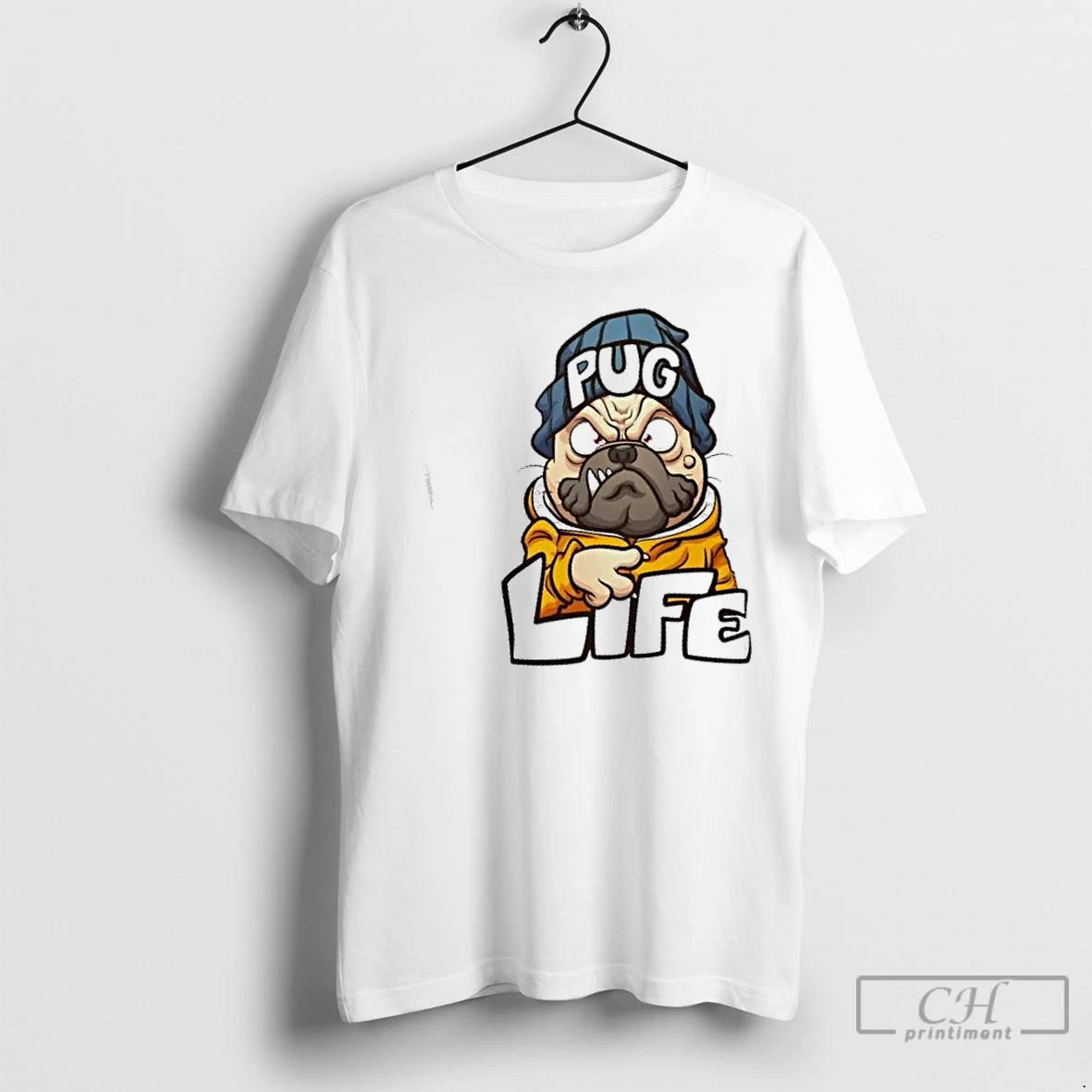 Classic Pug Life Gangsta Dog Cartoon T-Shirts, Hoodie, Sweatshirt | InkRitualCo.com