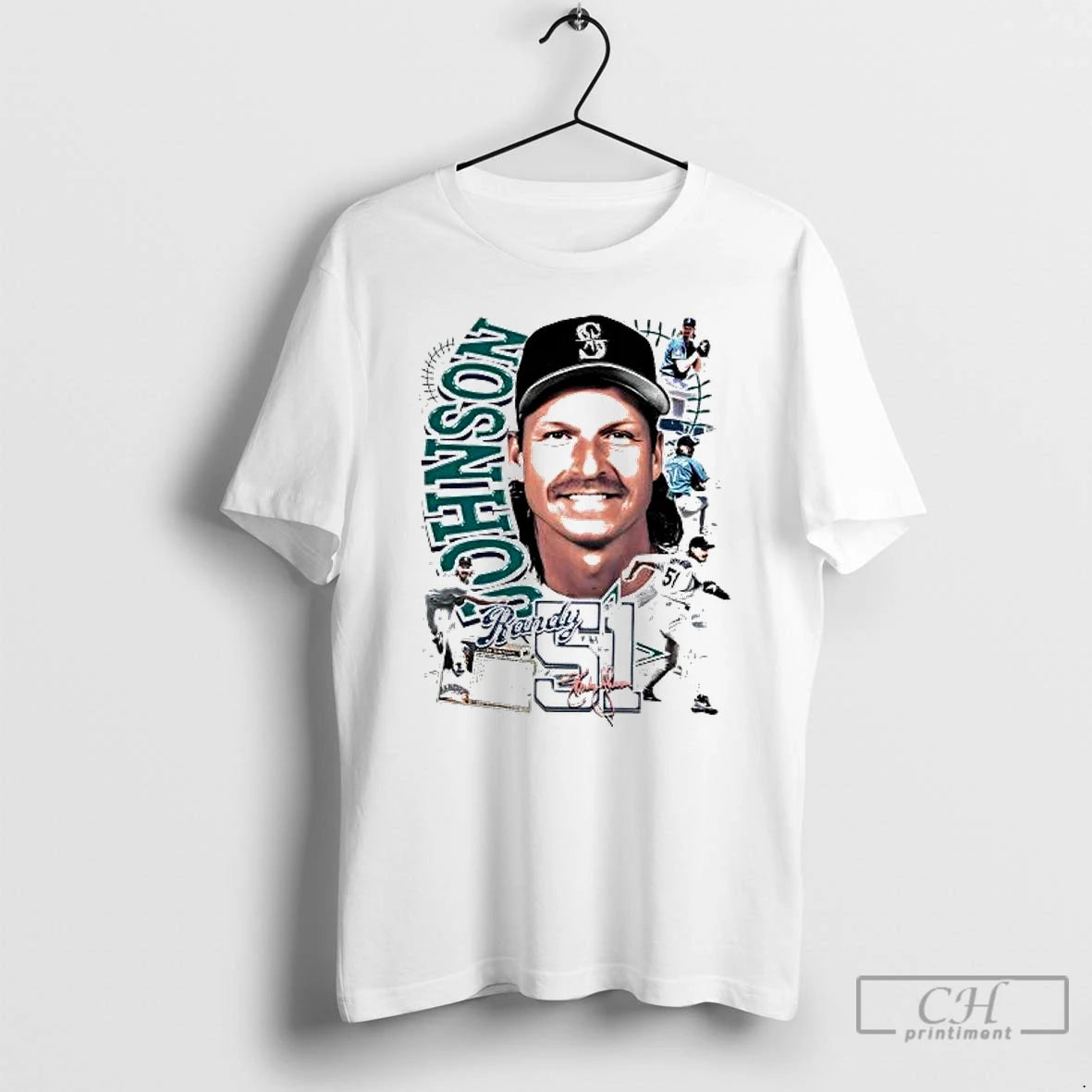 Classic Randy Johnson Picture Collage Seattle Mariners T-Shirts, Hoodie, Sweatshirt | InkRitualCo.com