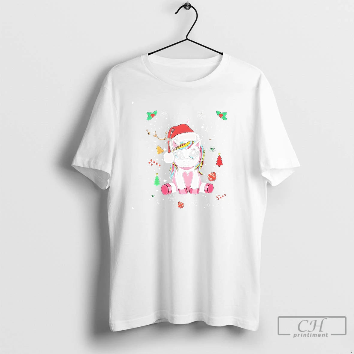 Classic Reindeer Horn Unicorn Santa Hat Christmas T Shirts Hoodie, Sweatshirt | InkRitualCo.com
