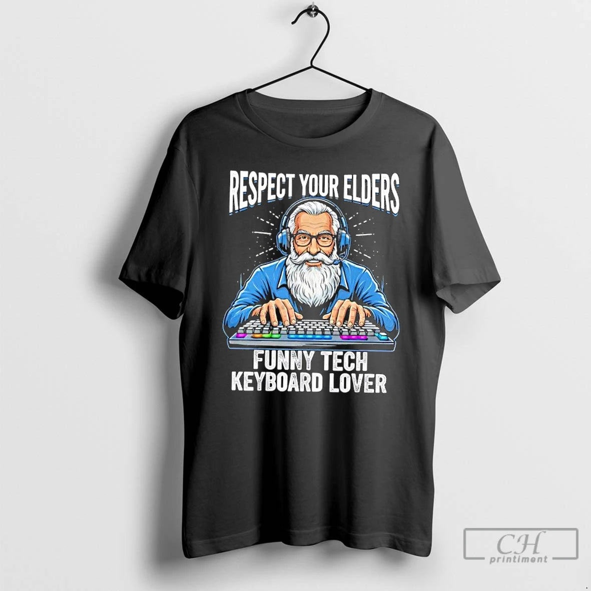 Classic Respect Your Elders Funny Tech Keyboard Lover T-Shirts, Hoodie, Sweatshirt | InkRitualCo.com