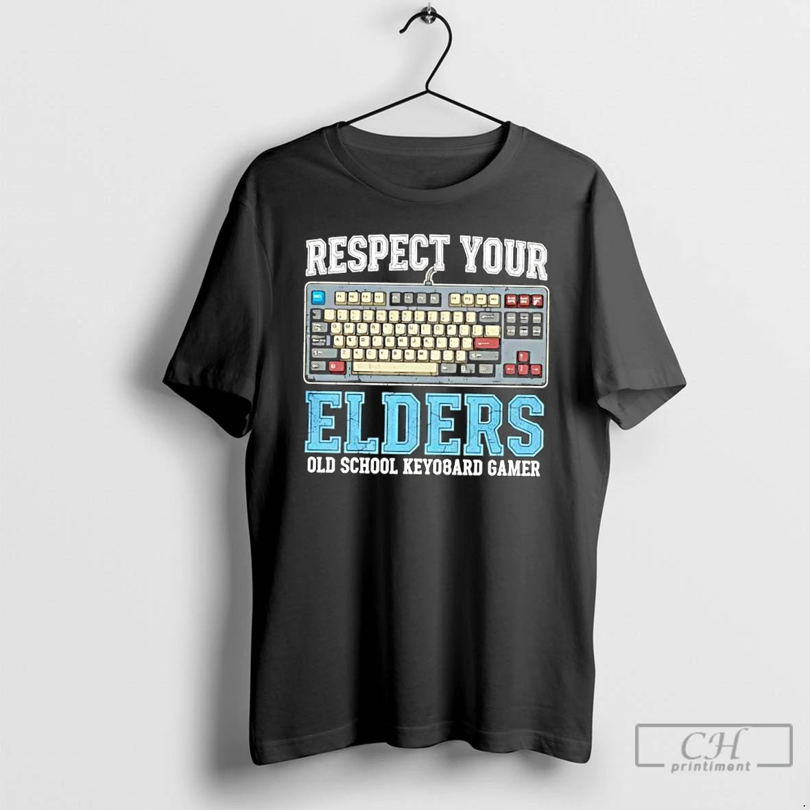 Classic Respect Your Elders Old School Keyboard Gamer Gift T-Shirts, Hoodie, Sweatshirt | InkRitualCo.com