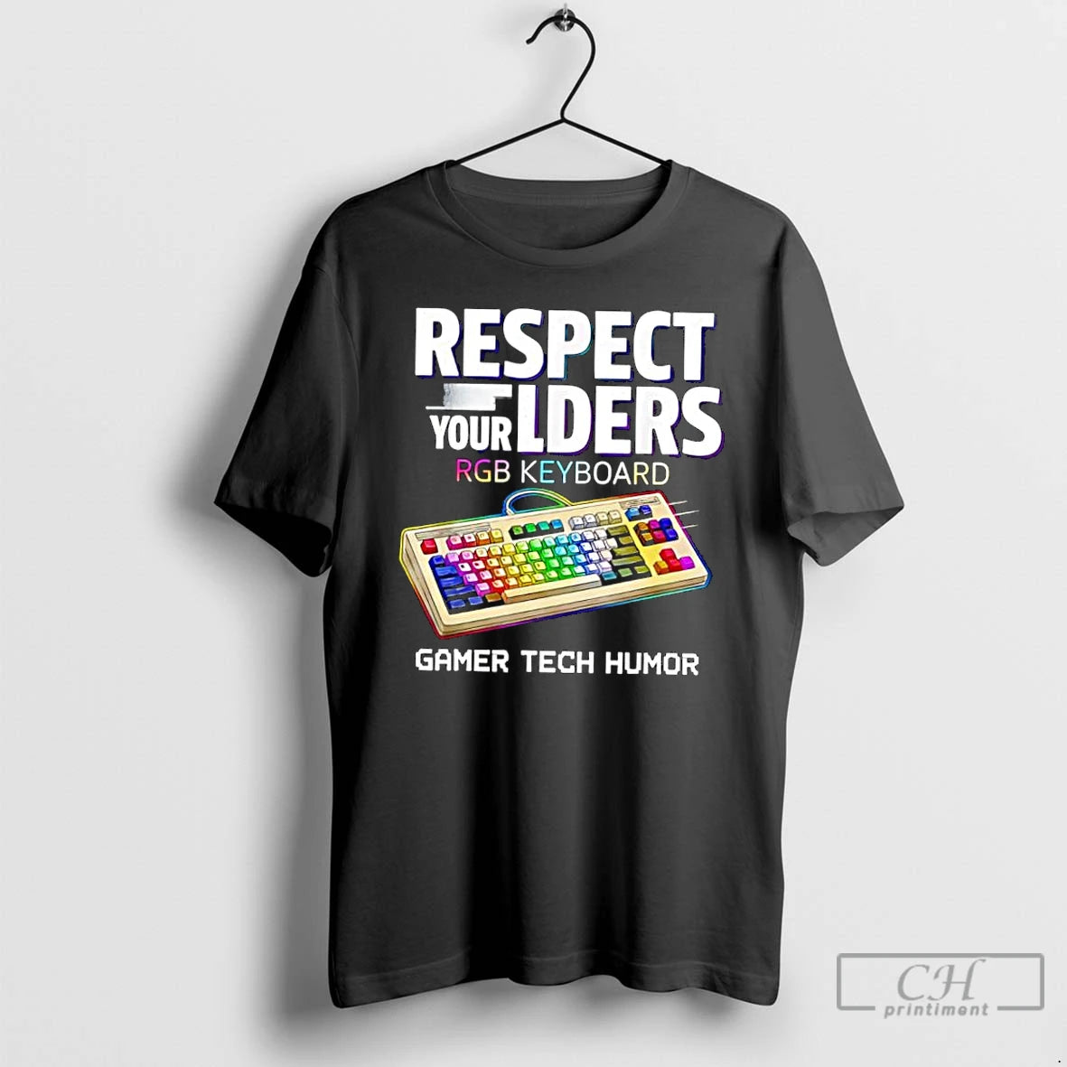 Classic Respect Your Elders Rgb Keyboard Gamer Tech Humor T-Shirts, Hoodie, Sweatshirt | InkRitualCo.com