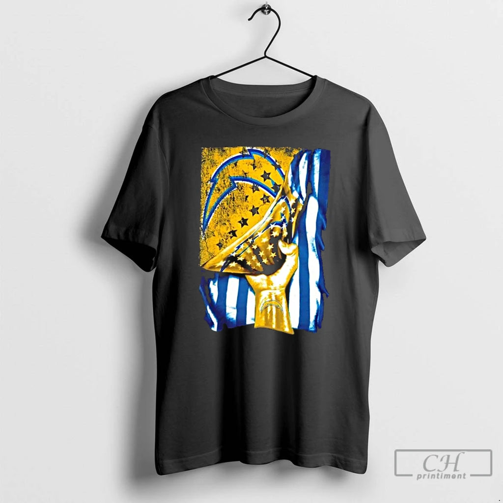 Classic Revealing The Glory Los Angeles Chargers X Usa Flag T-Shirts, Hoodie, Sweatshirt | InkRitualCo.com