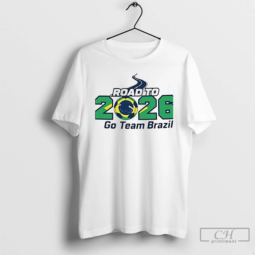 Classic Road To 2026 Go Team Brazil Fan Gear Soccer Christmas T-Shirts, Hoodie, Sweatshirt | InkRitualCo.com