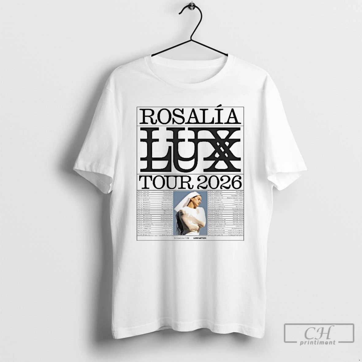 Classic Rosalia Lux Tour 2026 Europe And Uk And North American Dates T Shirts Sweater Hoodie, Sweatshirt | InkRitualCo.com