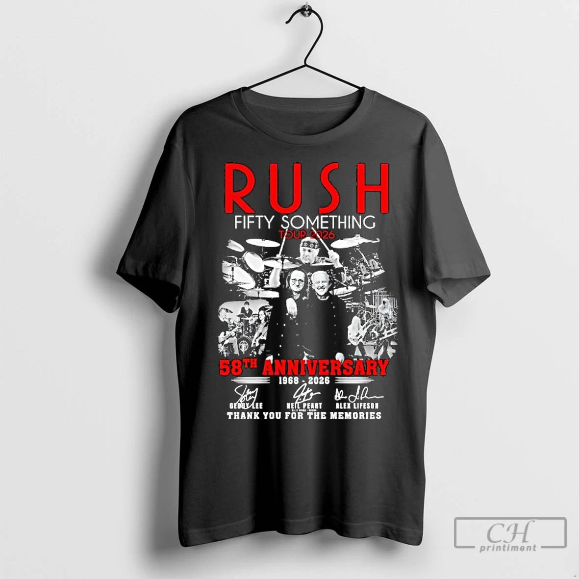 Classic Rush Fifty Something Tour 58th Anniversary 1968 2026 Thank You For The Memories Signatures T-Shirts, Hoodie,...