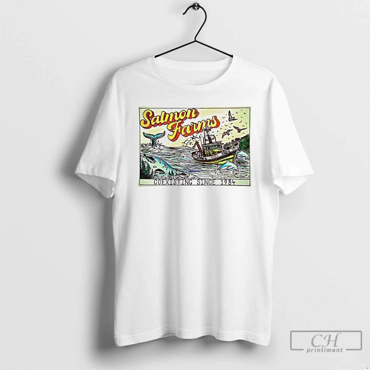Classic Salmon Farms Coexisting Since 1984 T-Shirts, Hoodie, Sweatshirt | InkRitualCo.com