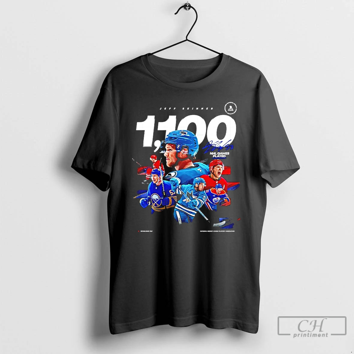 Classic San Jose Sharks Jeff Skinner Nhl Career Game No 1100 Signature T Shirts Sweater Hoodie, Sweatshirt | InkRitualCo.com