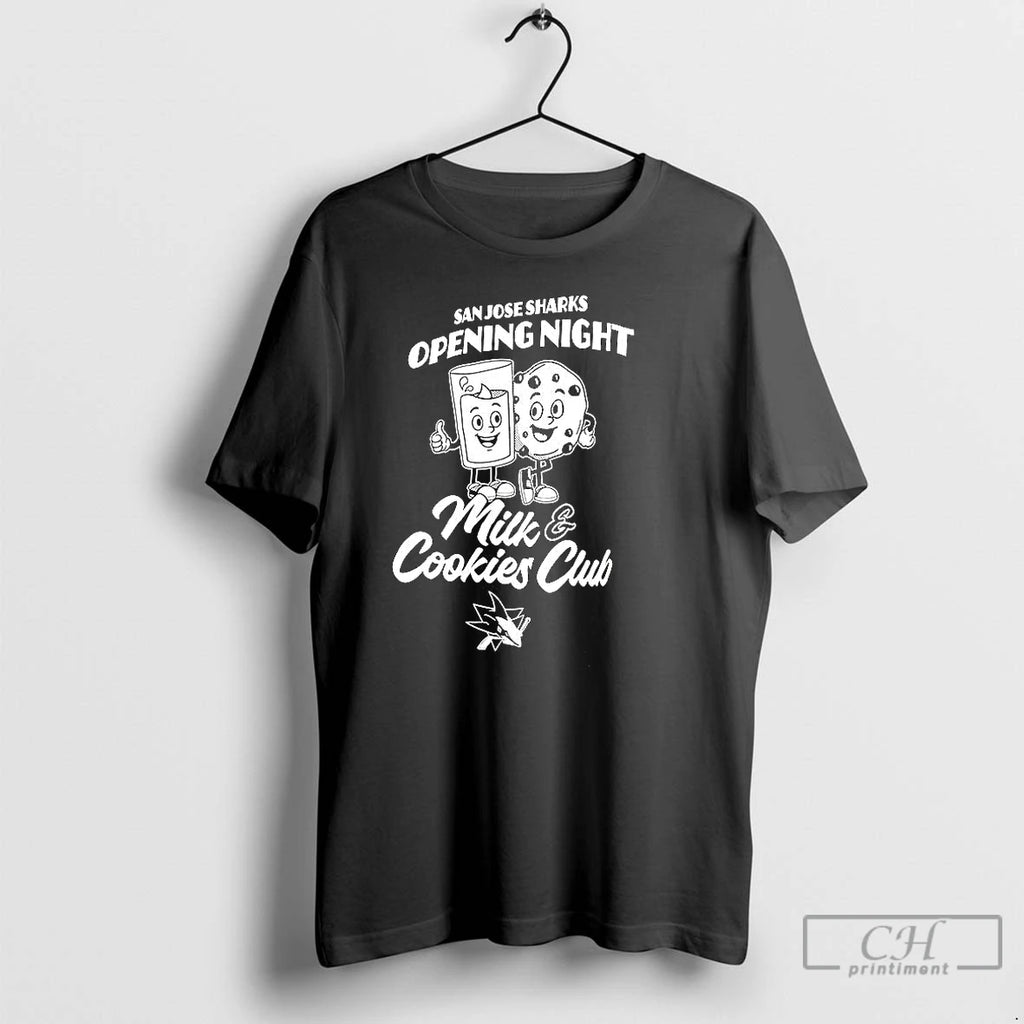 Classic San Jose Sharks Opening Night Milk And Cookies Club T Shirts Hoodie, Sweatshirt | InkRitualCo.com