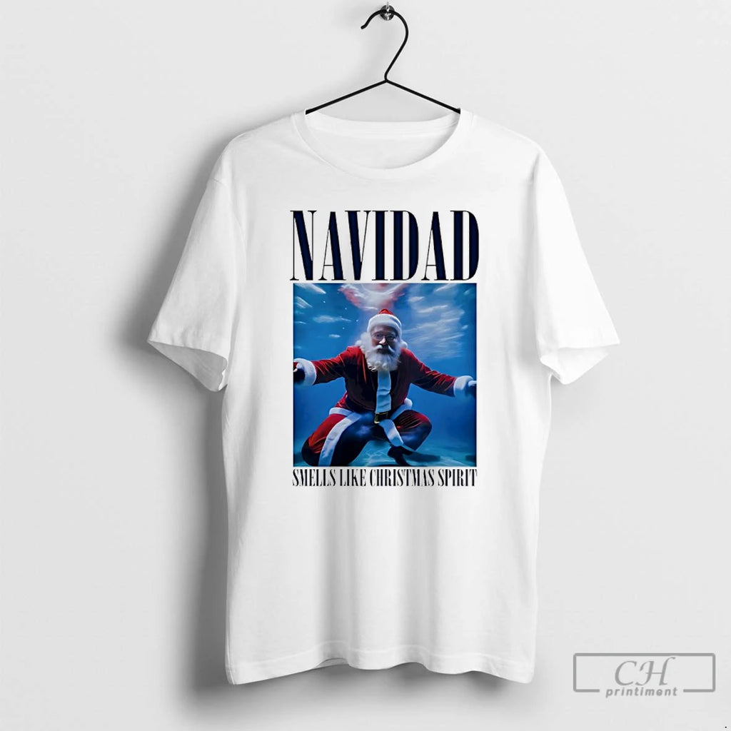 Classic Santa Claus Navidad Smells Like Christmas Spirit T Shirts Hoodie, Sweatshirt | InkRitualCo.com