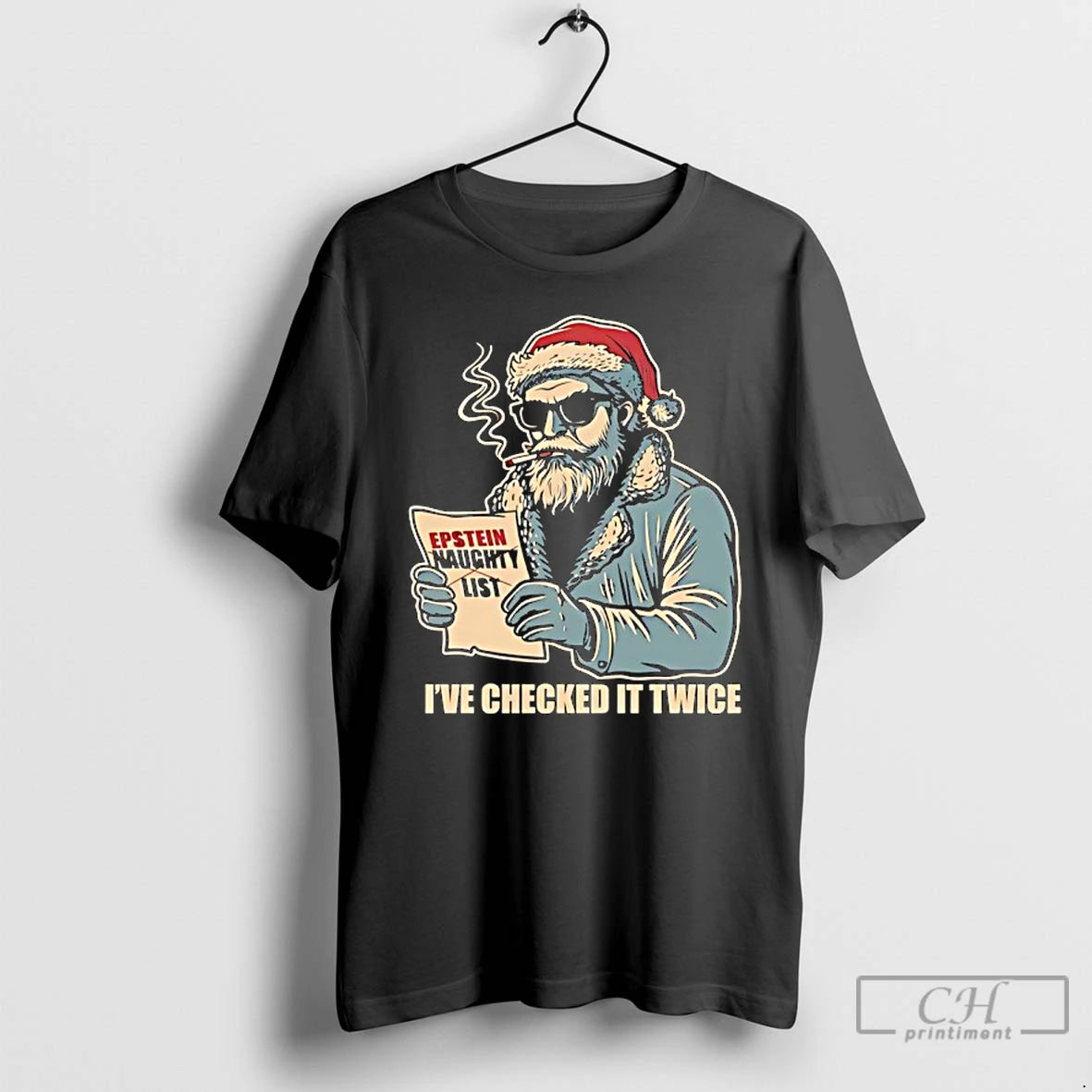 Classic Santa Claus Santas List Ive Checked It Twice Graphic T-Shirts, Hoodie, Sweatshirt | InkRitualCo.com