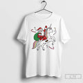 Classic Santa Riding Unicorn Candy Joy Christmas White T Shirts Hoodie, Sweatshirt | InkRitualCo.com