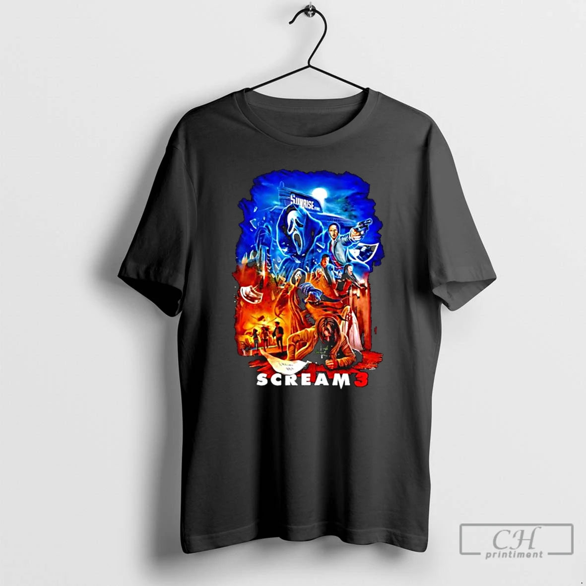 Classic Scream 3 Halloween Characters Movie Graphic T Shirts Hoodie, Sweatshirt | InkRitualCo.com