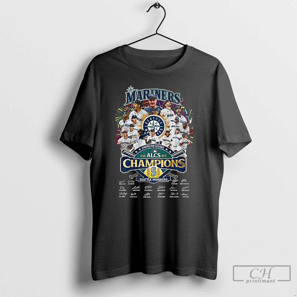 Classic Seattle Mariners American League Championship Series Alcs 2025 Signatures T Shirts Hoodie, Sweatshirt