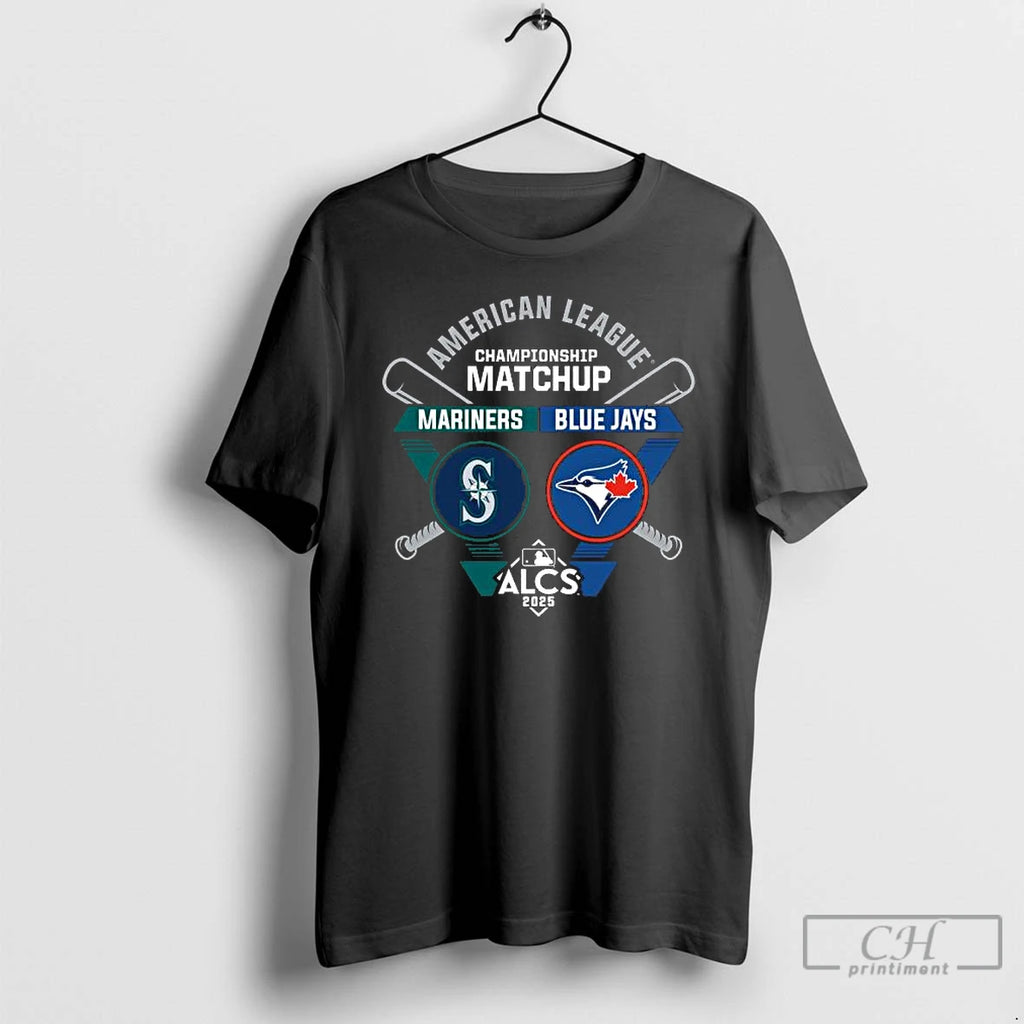 Classic Seattle Mariners Vs Toronto Blue Jays 2025 American League Championship Series Matchup Bases Loaded T-Shirts,...