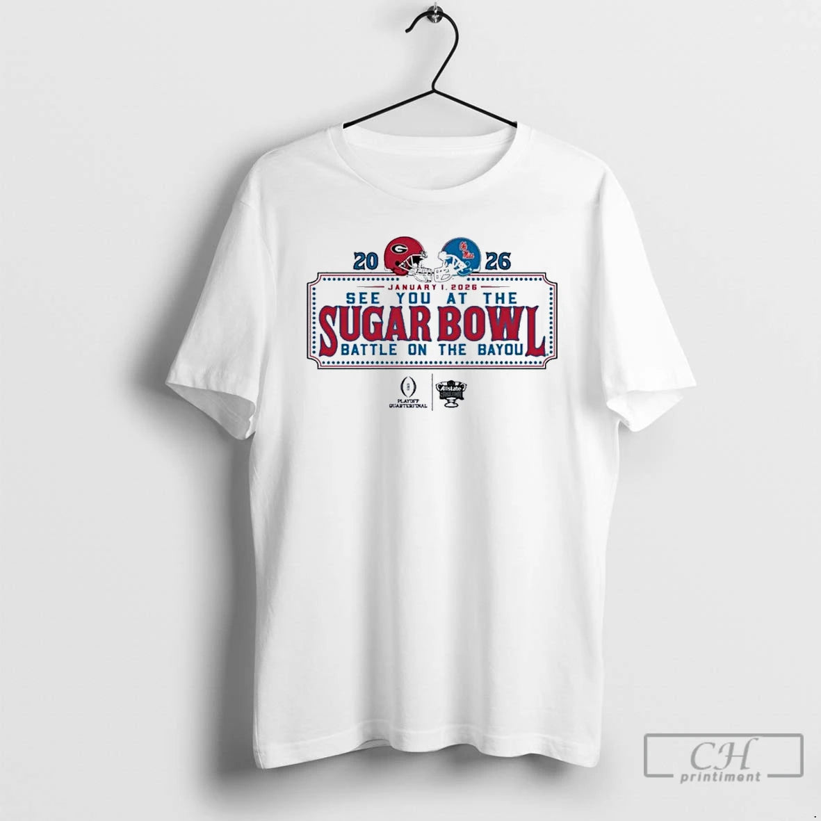 Classic See You At The Sugar Bowl Dueling Helmet 2026 Georgia Vs Ole Miss T-Shirts, Hoodie, Sweatshirt | InkRitualCo.com