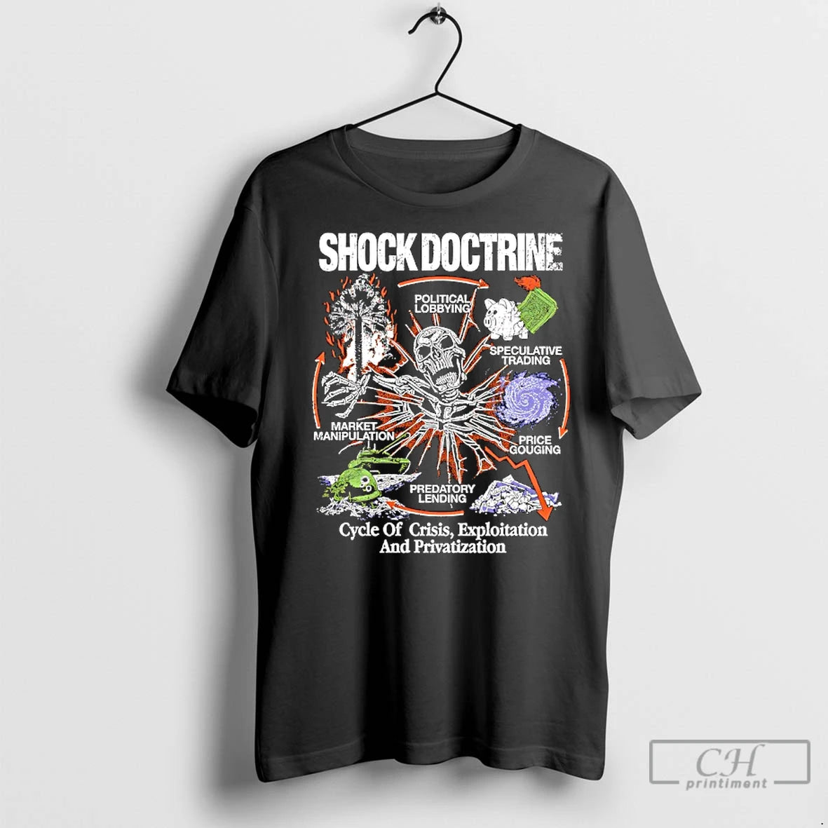 Classic Shock Doctrine Cycle Of Crisis Exploitation And Privatization T-Shirts, Hoodie, Sweatshirt | InkRitualCo.com