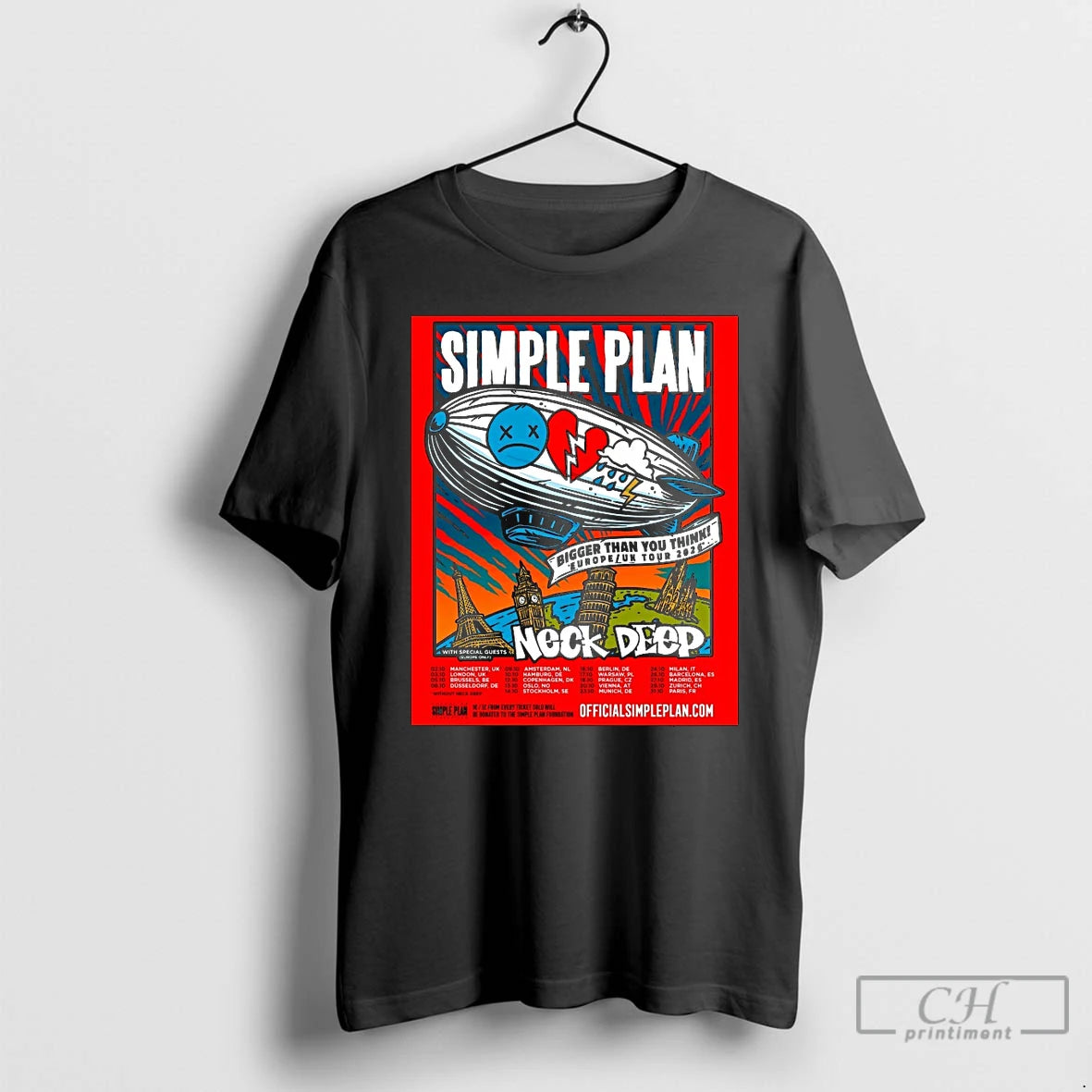 Classic Simple Plan With Neck Deep Bigger Than You Think Europe Uk Tour 2026 T-Shirts, Hoodie, Sweatshirt | InkRitualCo.com