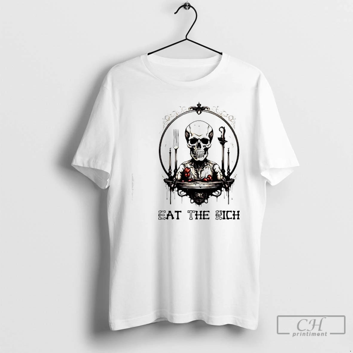 Classic Skeleton Eat The Rich Graphic T-Shirts, Hoodie, Sweatshirt | InkRitualCo.com