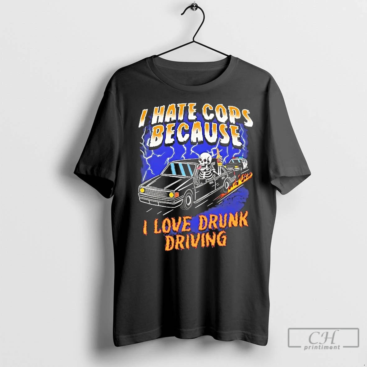 Classic Skeleton I Hate Cops Because I Love Drunk Driving T-Shirts, Hoodie, Sweatshirt | InkRitualCo.com