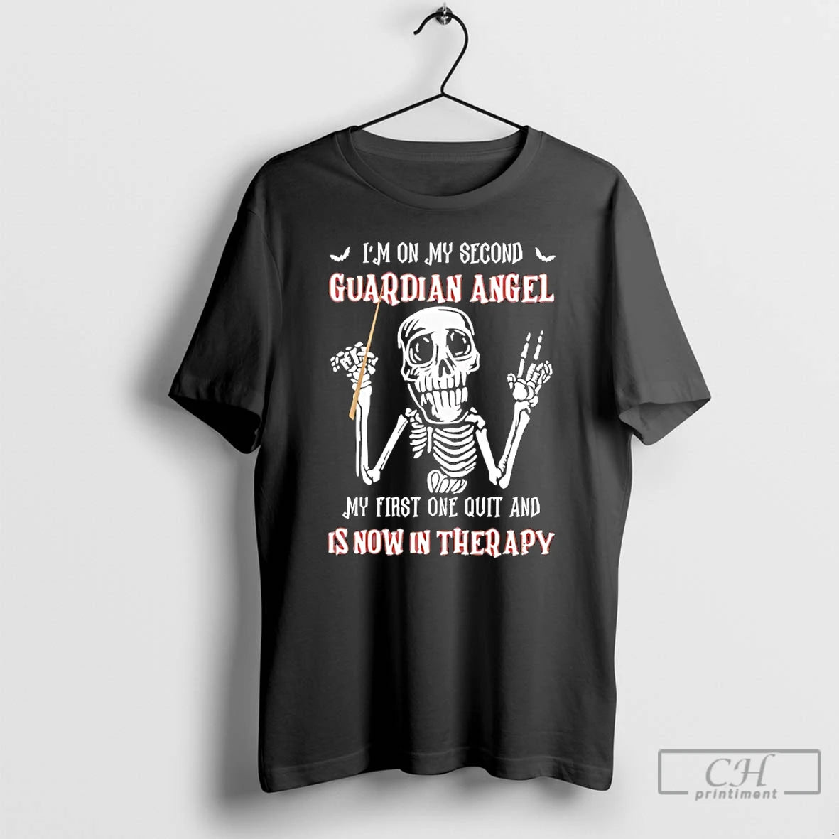 Classic Skeleton Im On My Second Guardian Angel My First One Out And Is Now T-Shirts, Hoodie, Sweatshirt | InkRitualCo.com